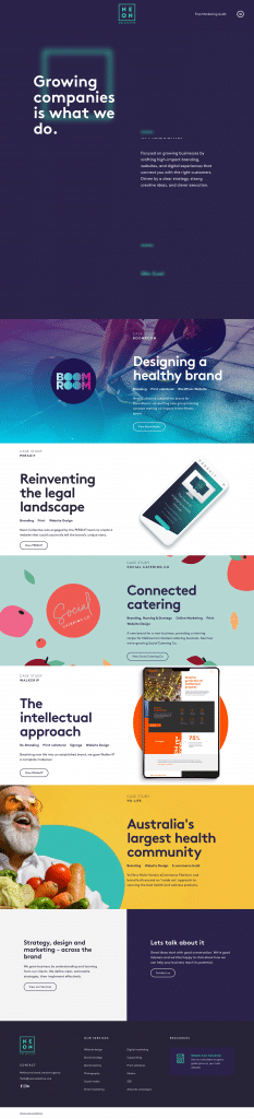 Neon Website Examples Neon Collective, a WordPress website example by BeautifulPress