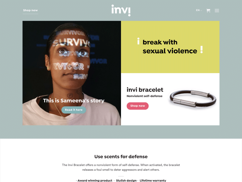 Design and development of the Invi self defence Bracelet | The Dots
