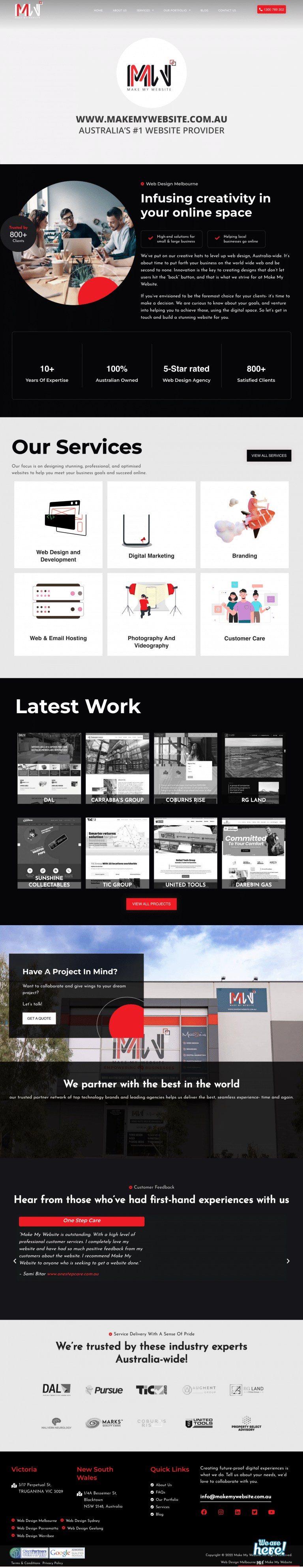 Make My Website, a WordPress website example by BeautifulPress