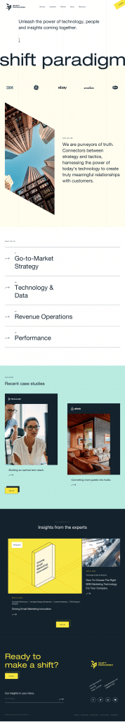 Shift Paradigm, a WordPress website example by BeautifulPress
