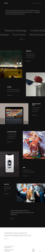 Executive Html Design Examples Executive Agency, a WordPress website example by BeautifulPress