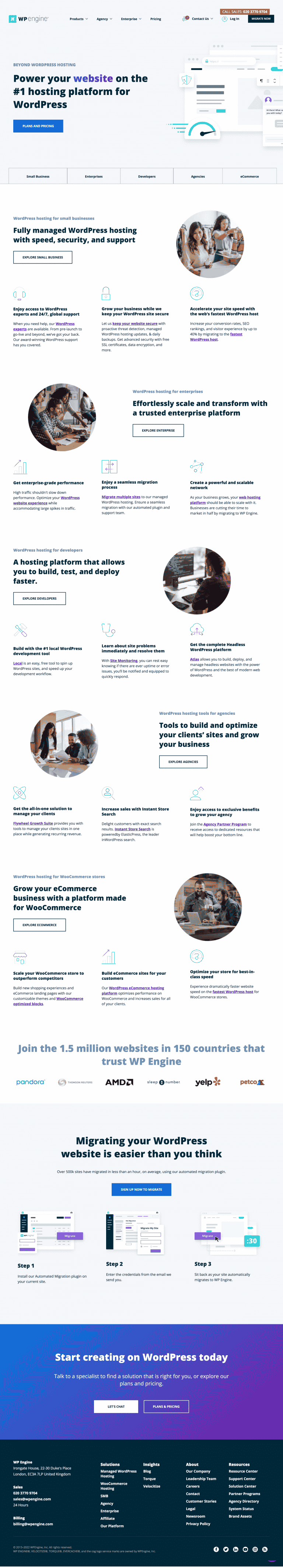 WP Engine, a WordPress website example by BeautifulPress